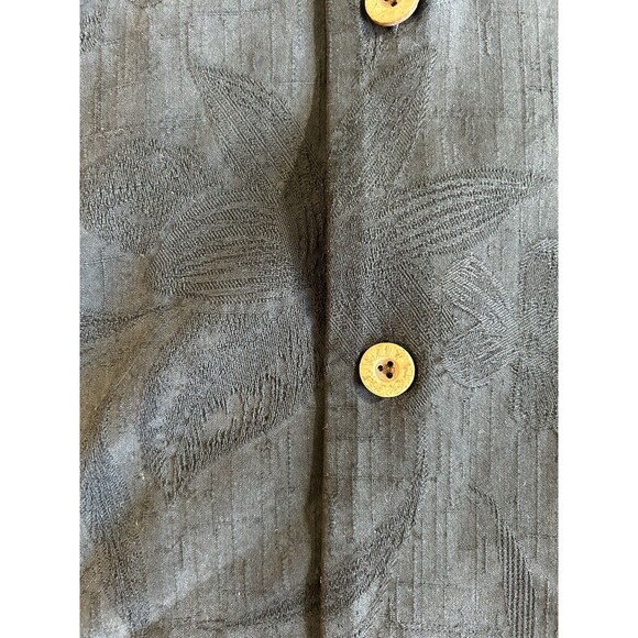 Tommy Bahama Silk Shirt Men's Sz M Black Holliday Embroiled “Give Drinks Chance” - Picture 5 of 11